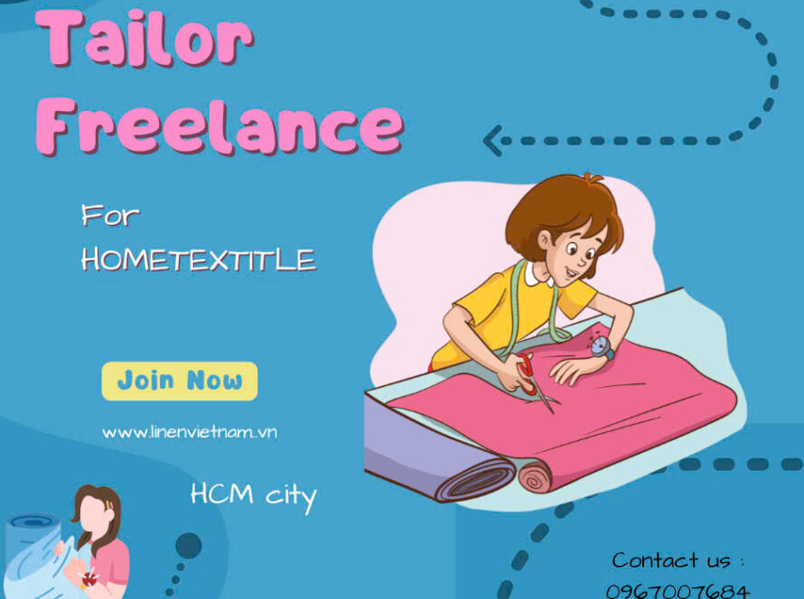 Tuyển cộng tác viên may gia công nội thất Linen