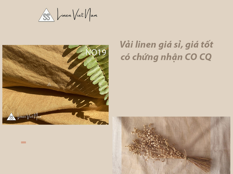 Vải linen giá sỉ, giá tốt, có chứng nhận CO CQ